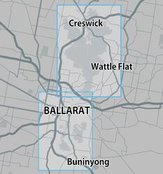 BALLARAT + CRESWICK SIGNAL GOLD MAP 