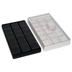 DISPLAY BOX WITH 18 SQUARE PODS 