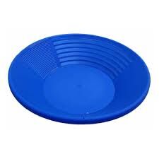 GOLD PAN 14" KEENE PLASTIC BLUE