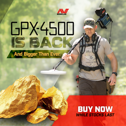 MINELAB GOLD DETECTOR GPX 4500 - INCLUDES FREE TRAINING